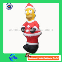 Gigante insuflável cartoon natal inflável homer simpson inflável natal caçador santa